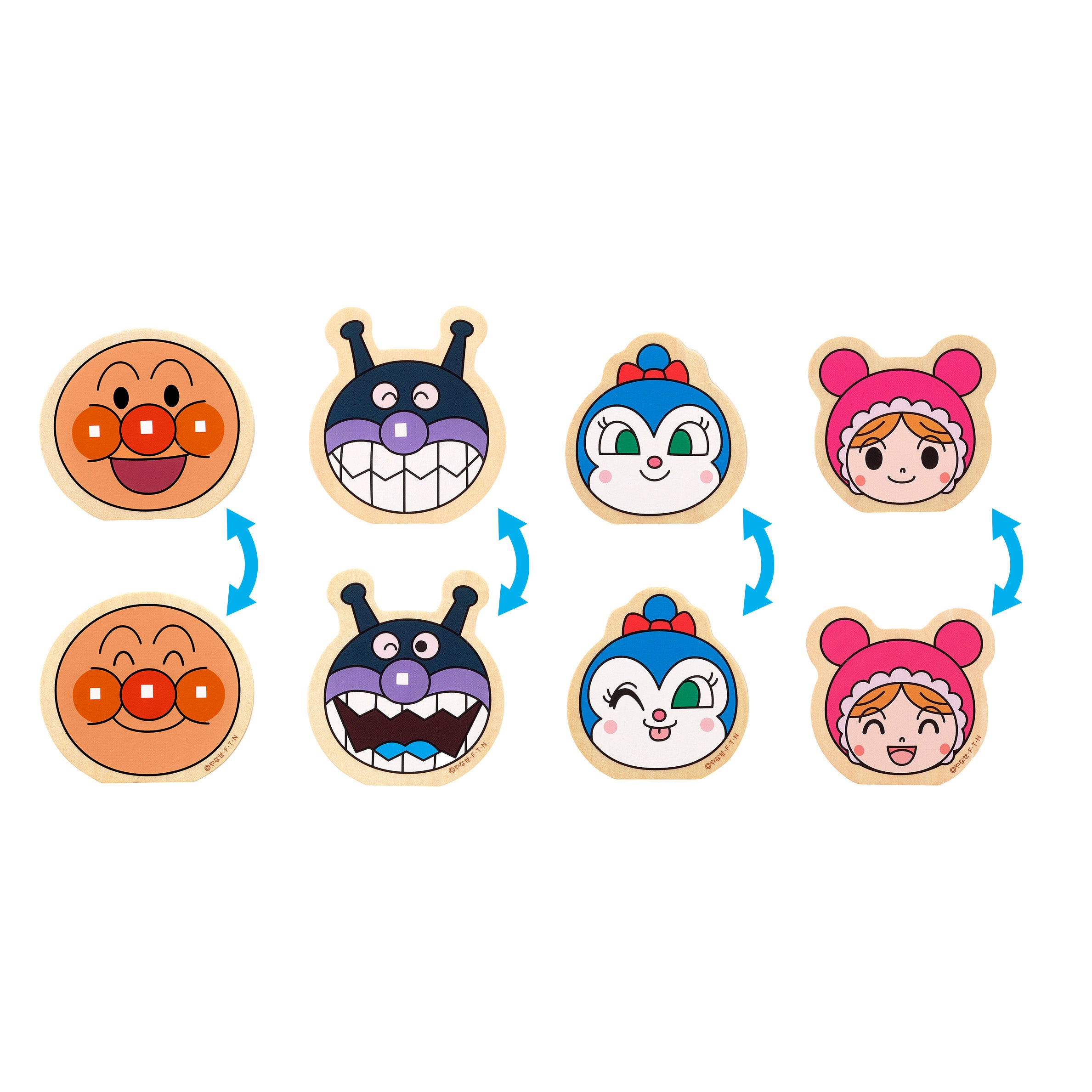 アンパンマン NEW かおがかわるよ！ 木のかたちあわせパズル｜セガ