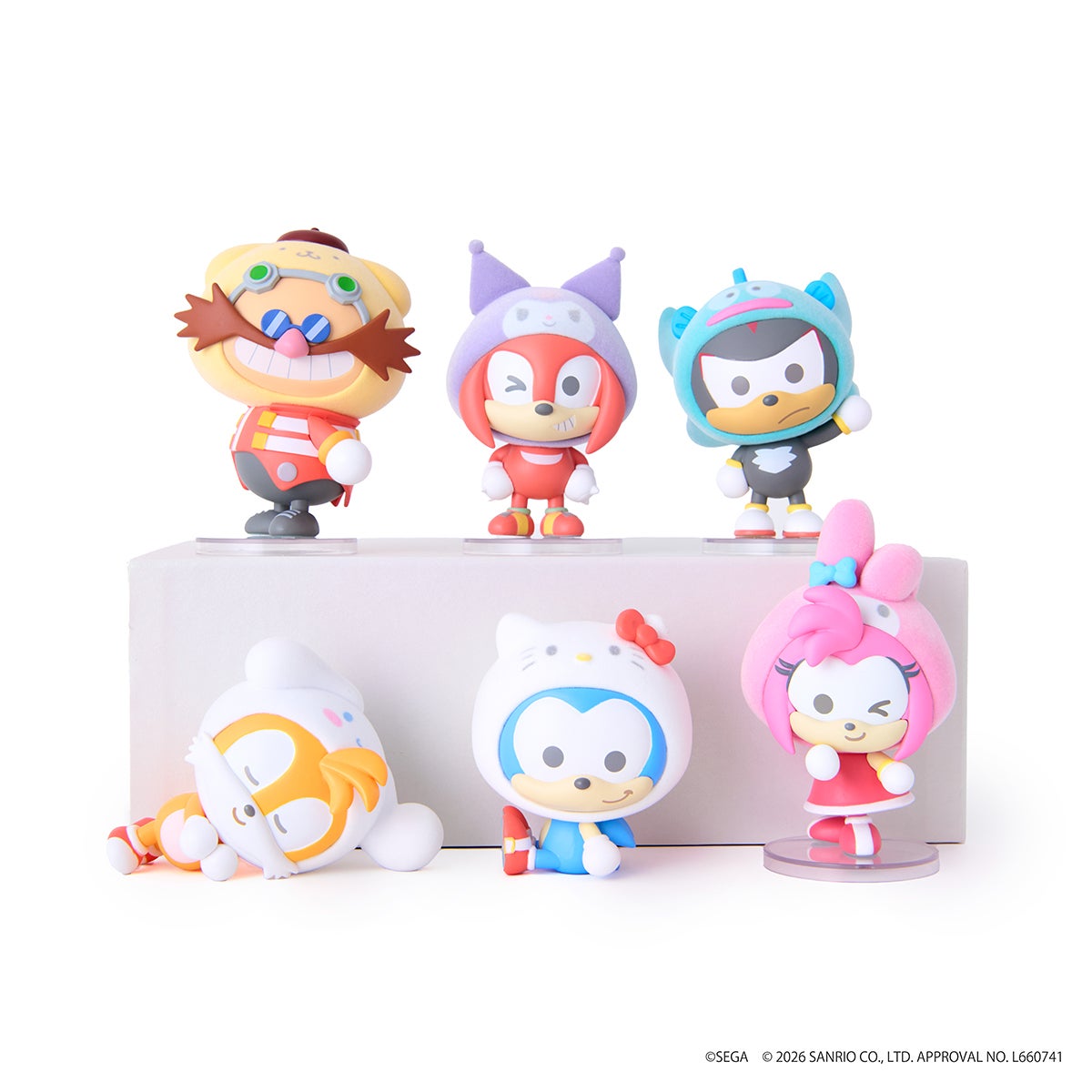 SONIC＆FRIENDS×Sanrio characters ふわふわフィギュア Relax 1BOX（全