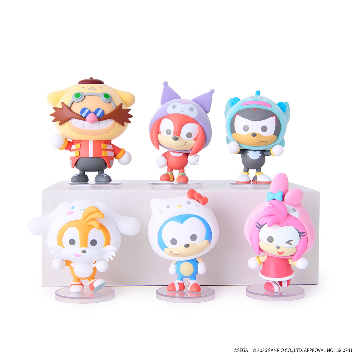 SONIC＆FRIENDS×Sanrio characters ふわふわフィギュア Enjoy 1BOX（全